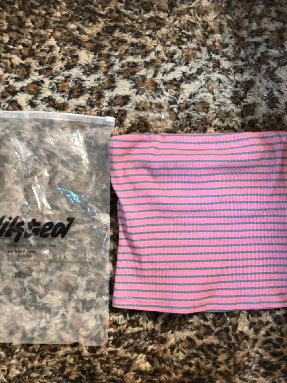 Striped Pink Tube Top edikted